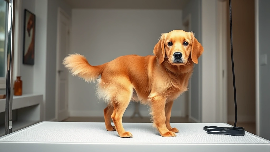 dog grooming table dog photo 0