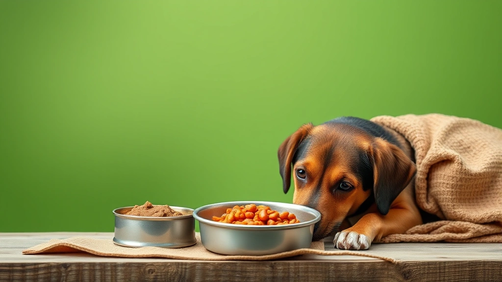 dog keeps throwing up -
representing recovery food for sick dogs
