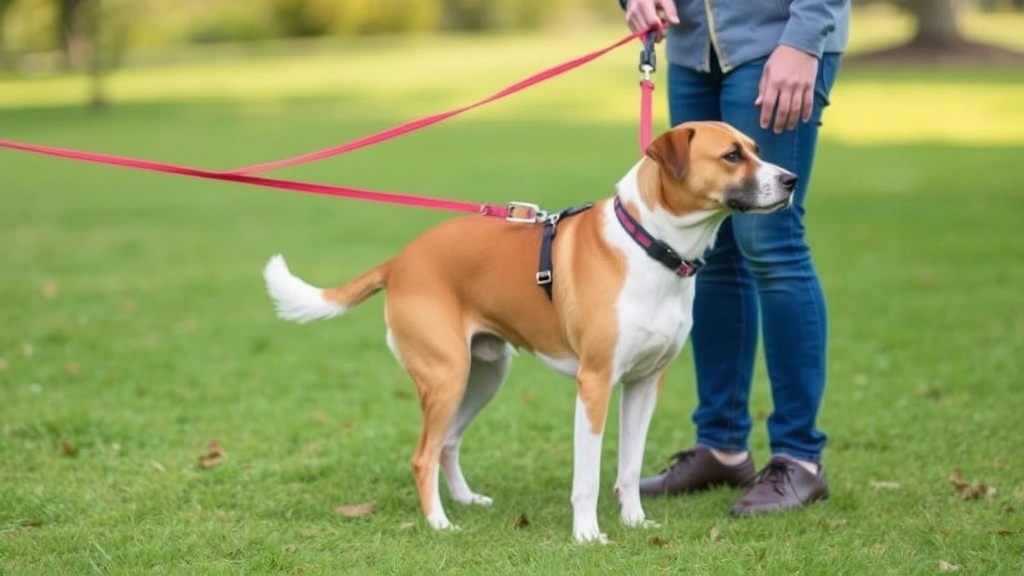 dog lead -
showing proper leash tension and the dog’s relaxed posture
