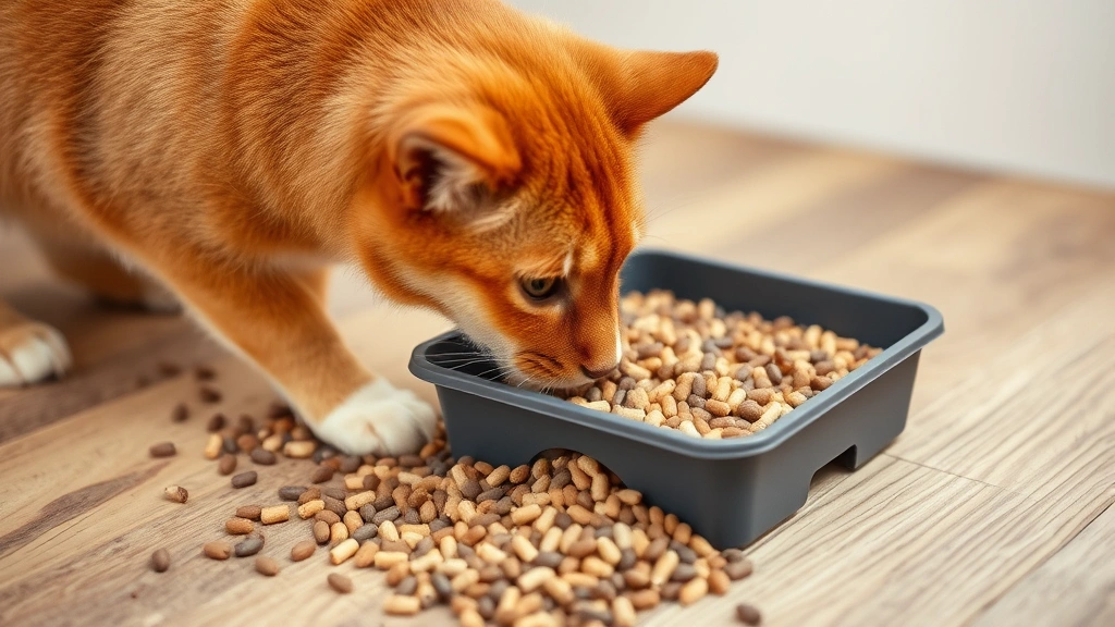 dog litter box -
pellet litter
