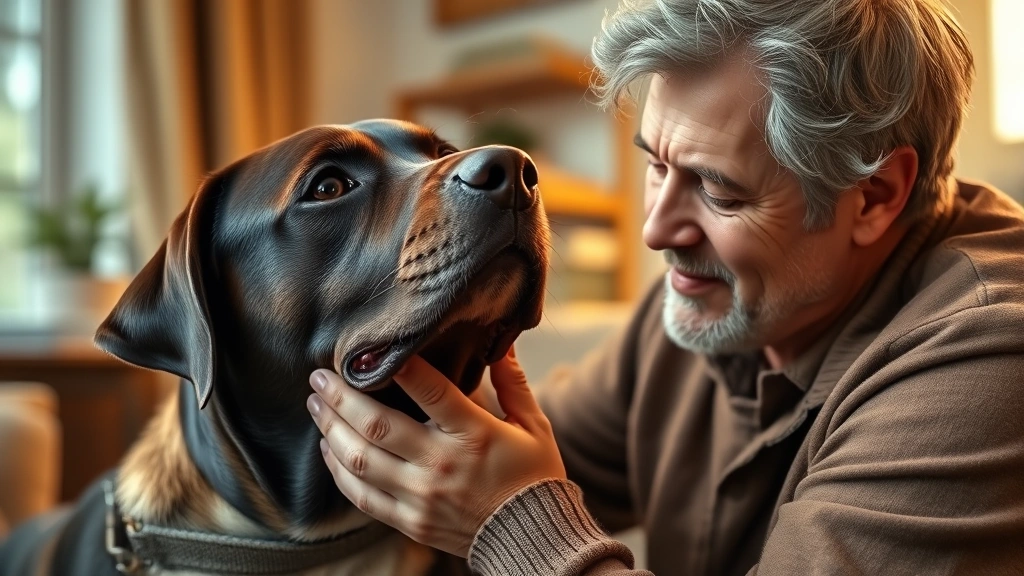 dog lymph nodes -
Photorealistic image of a concerned dog owner examining their labrador’s 