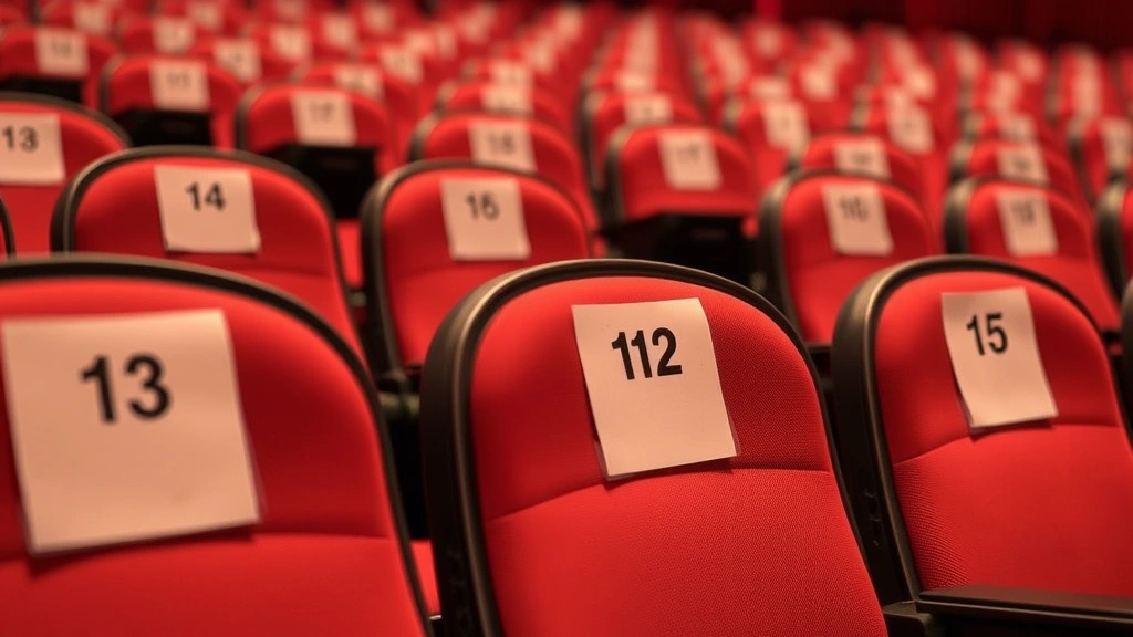 dog man showtimes -
theater seat numbers visible in background
