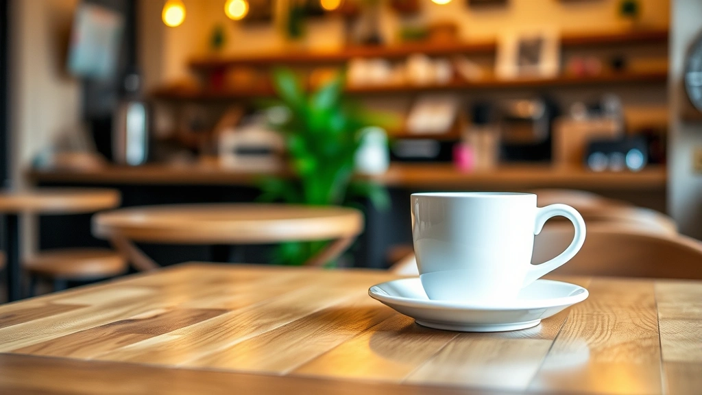 dog purse -
sitting on a wooden table with a blurred cafe background
