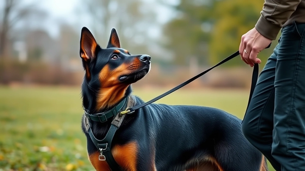 dog rottweiler german shepherd mix -
Adult Shepweiler dog during obedience training session with handler, demonstrat