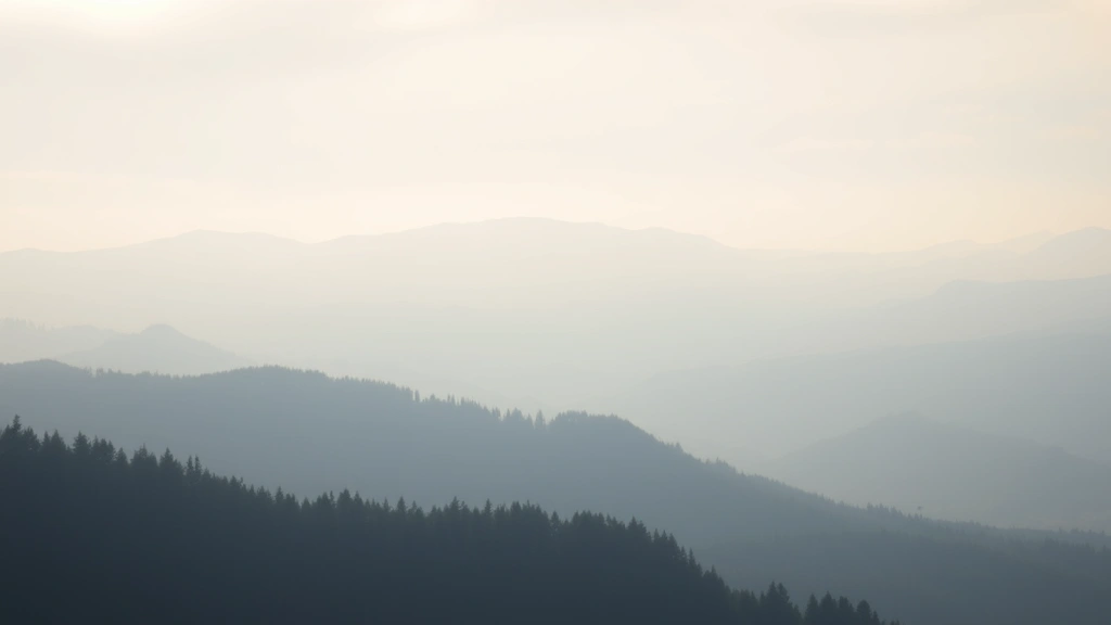 dog rucksack backpack -
misty mountains visible in the background
