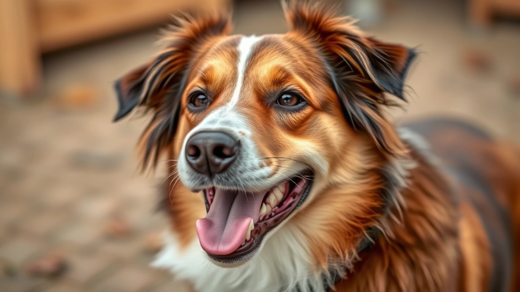 dog throwing up bile -
dog appears content and healthy
