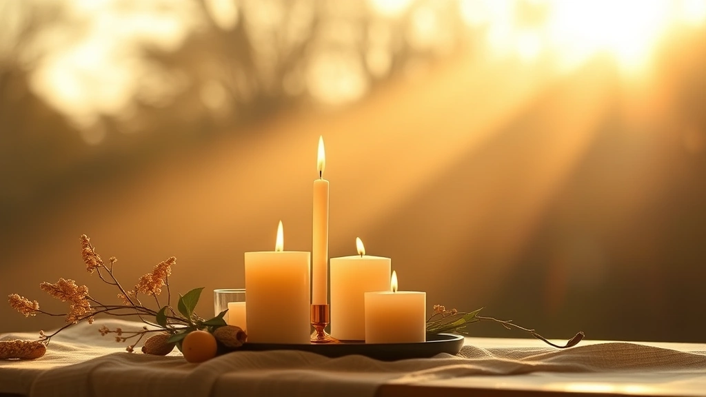 dog urns -
and candles in soft afternoon sunlight
