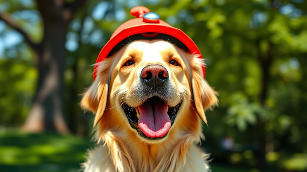 dog with propeller hat dog photo 0