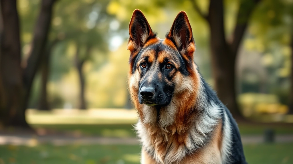 dog years calculator -
Photorealistic image of a mature adult dog, a German Shepherd in their prime, s