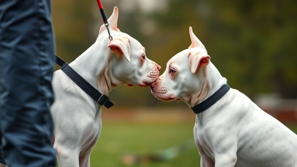 dogo argentino puppies for sale -
Photorealistic image of a Dogo Argentino puppy during obedience training sessio
