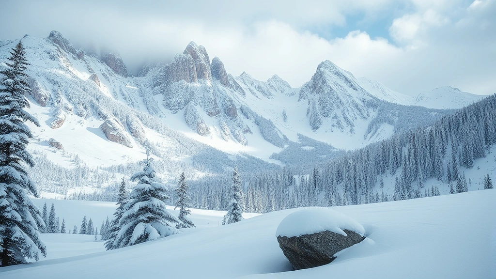 dogs and sledges -
remote snowy wilderness backdrop
