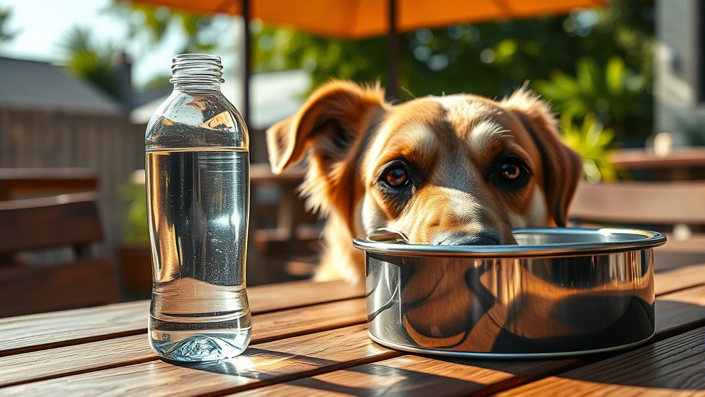 dogs in bar -
Photorealistic close-up of a dog’s face with water bowl and fresh water b