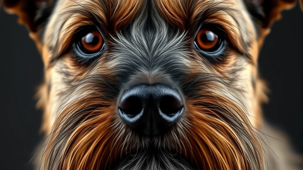 drahthaar dog -
Photorealistic close-up portrait of a drahthaar dog’s face showing the ch