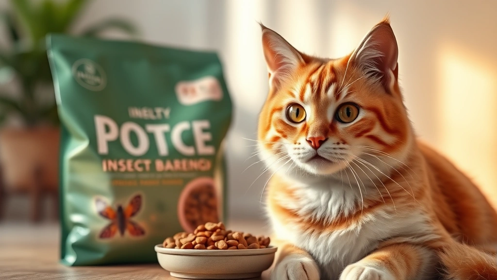 edible insect protein benefits -
Photorealistic image of a healthy cat with shiny coat and bright eyes sitting n