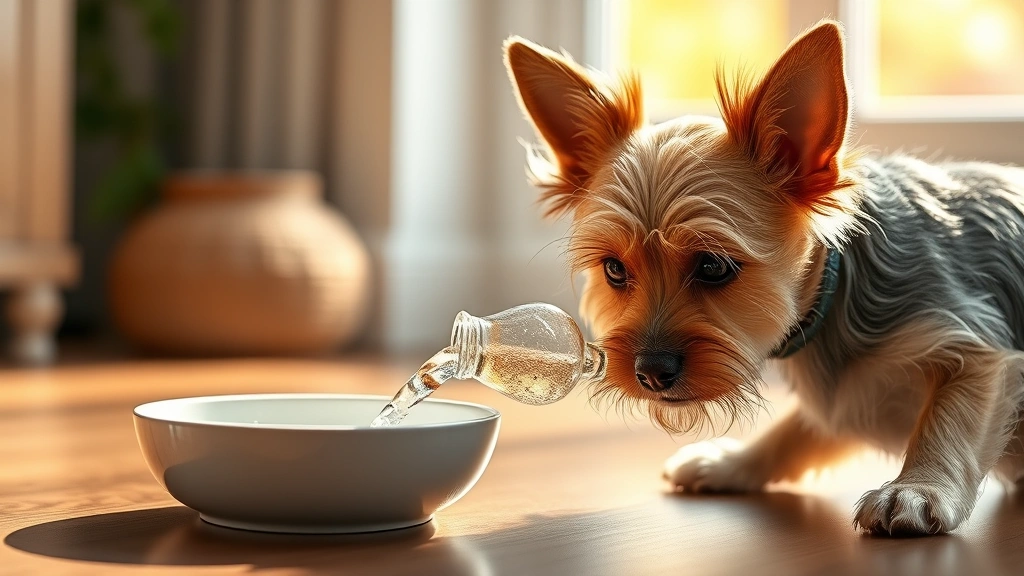 enrofloxacin for dogs -
Photorealistic image of a small terrier dog drinking fresh water from a ceramic