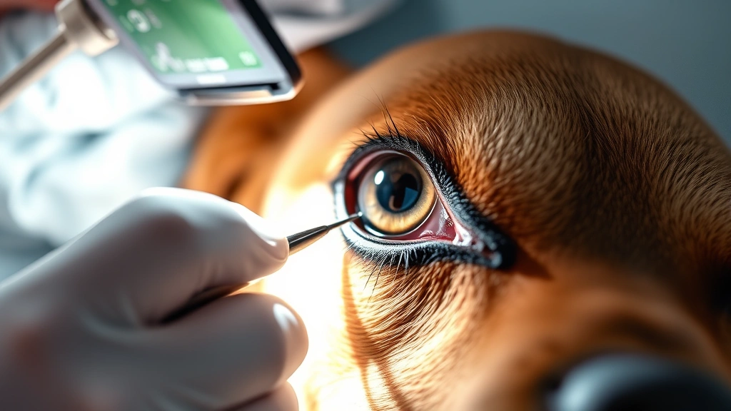 entropion in dogs -
Photorealistic surgical image of a veterinary ophthalmologist performing blepha