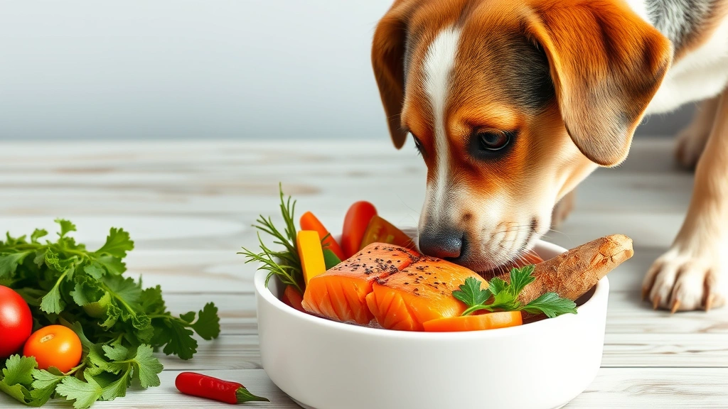 expected lifespan of dogs -
Photorealistic image of a dog eating from a bowl filled with fresh, whole foods