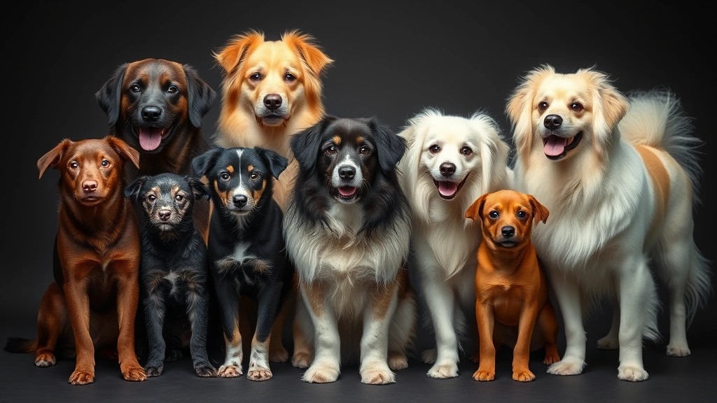 female dog names unique -
showing various coat colors and sizes
