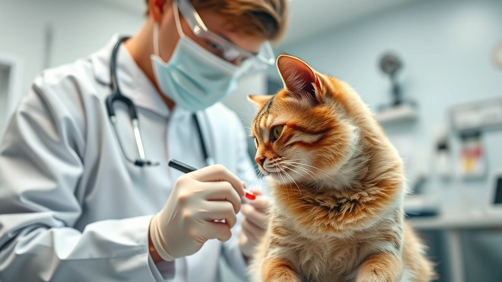 garlic toxicity in pets -
photorealistic veterinary clinic scene showing a vet technician drawing blood f