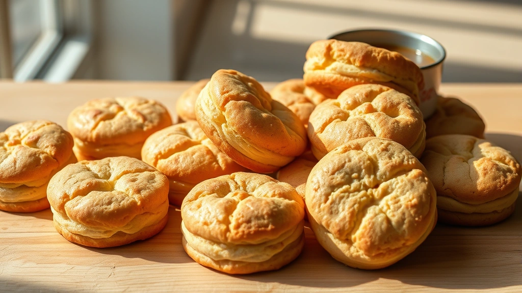gluten-free pet treats -
and bone broth biscuits arranged on a light wooden surface with natural lightin