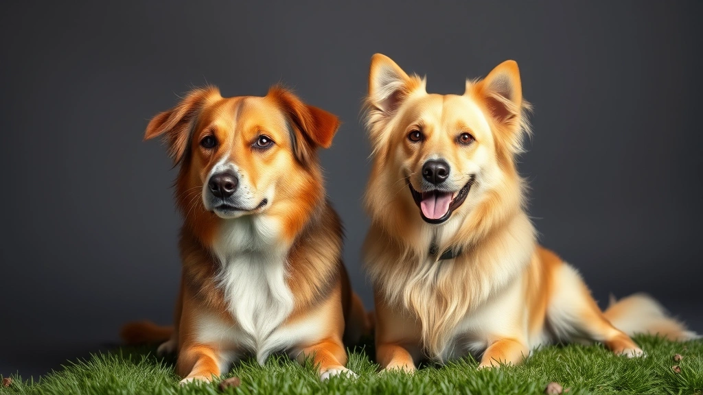 good guard dogs -
both dogs appearing calm and confident
