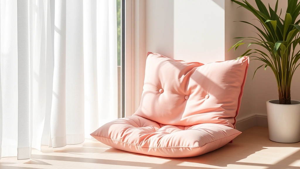 hello kitty dog -
sitting on a pastel pink cushion in bright natural sunlight
