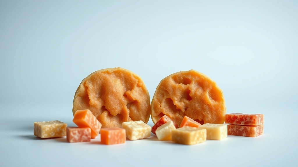 himalayan dog chew -
each with appropriately-sized Himalayan chews in front of them
