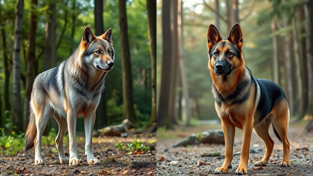 how big is a wolf compared to a dog dog photo 0