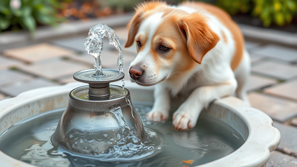 how can i get my dog to drink water -
Dog water fountain with fresh flowing water

