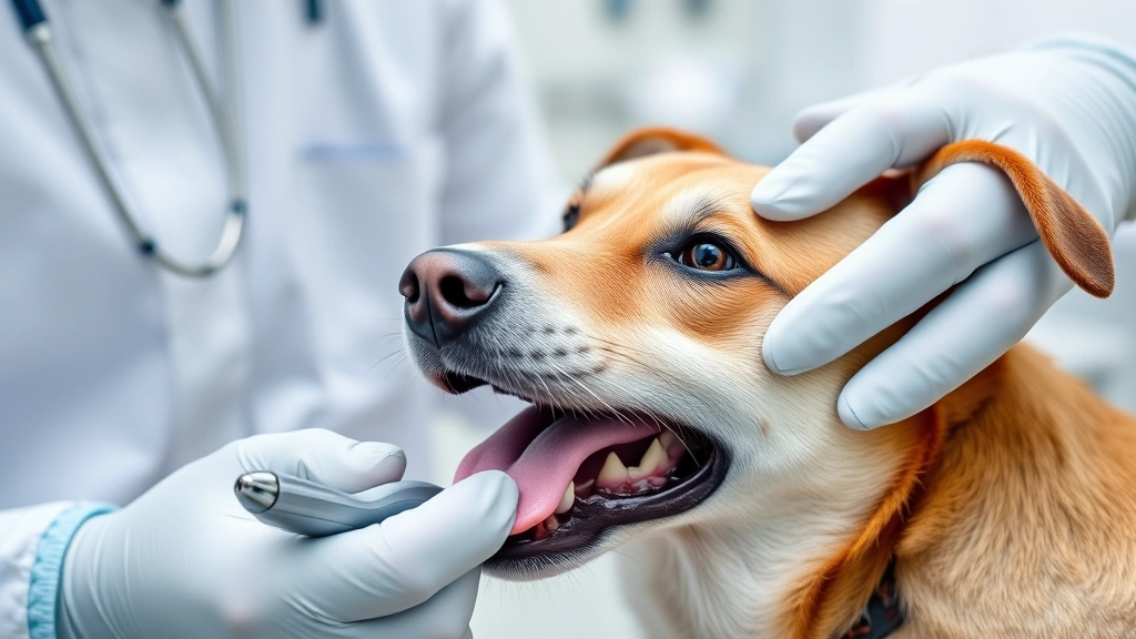 how clean is a dogs mouth -
professional veterinary dental photography style
