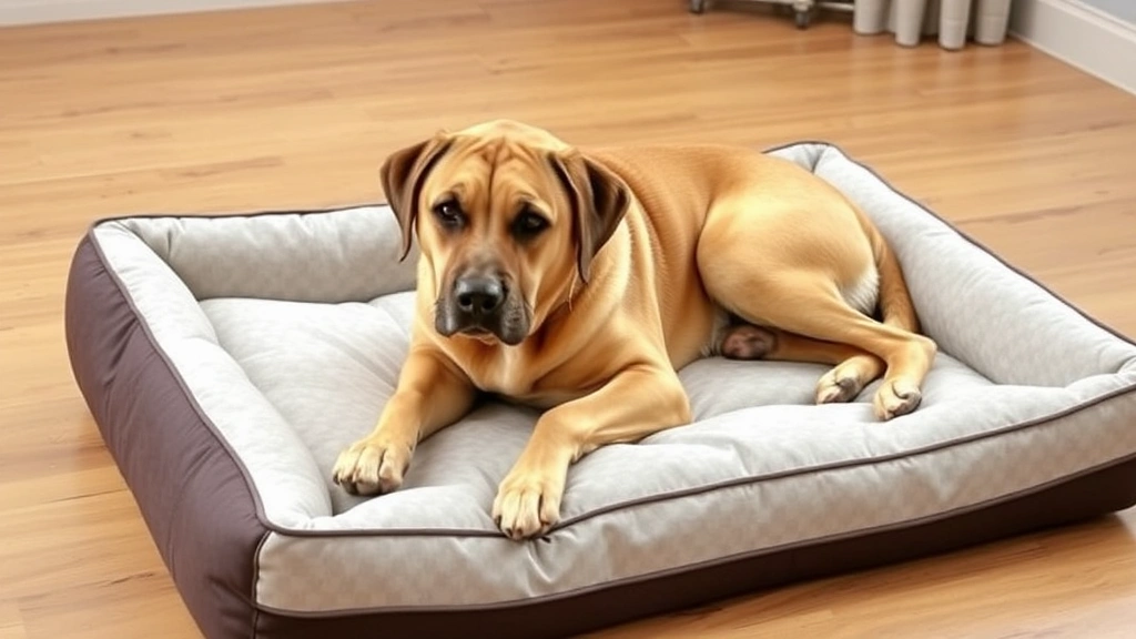 how do you keep dog off couch -
A large labrador relaxing on a comfortable memory foam dog bed with raised side