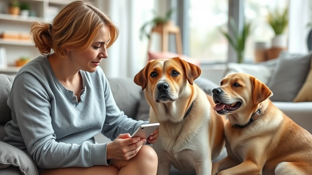 how long can a dog be in labor -
Photorealistic image of a concerned dog owner monitoring a laboring dog, sittin