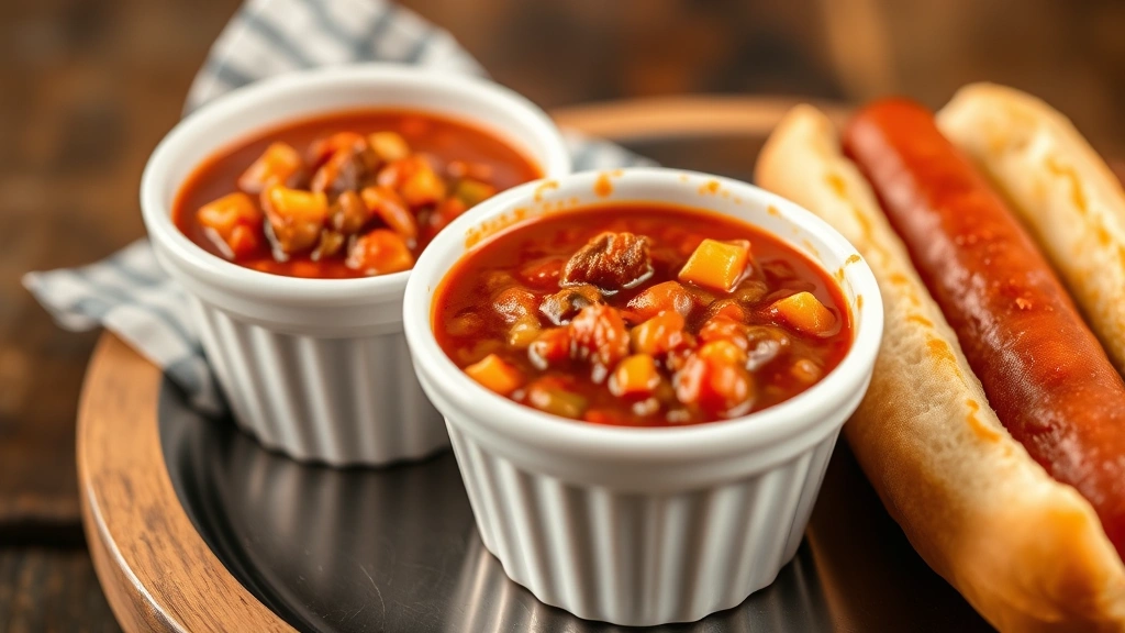 how many calories are in a costco hot dog -
and chili in small containers with a hot dog on the side
