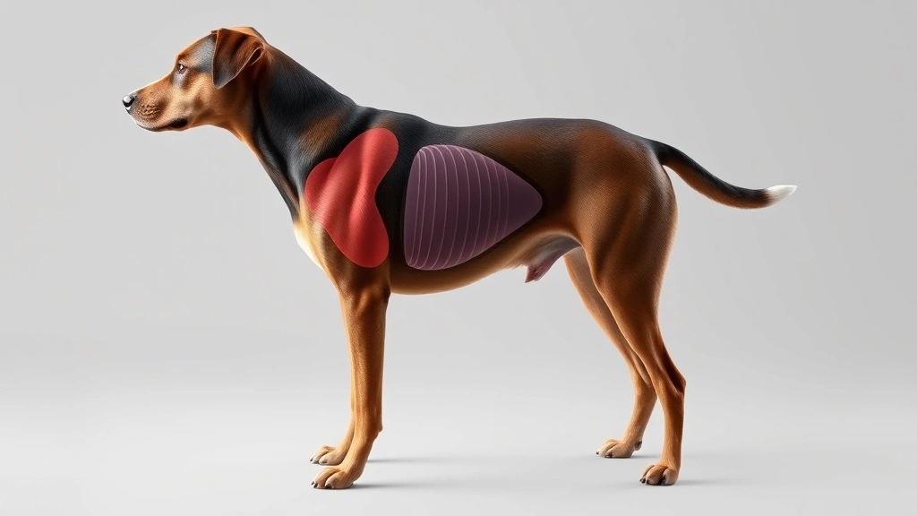 how many nipples does a dog have -
Photorealistic side profile of a healthy adult dog standing, showing anatomical