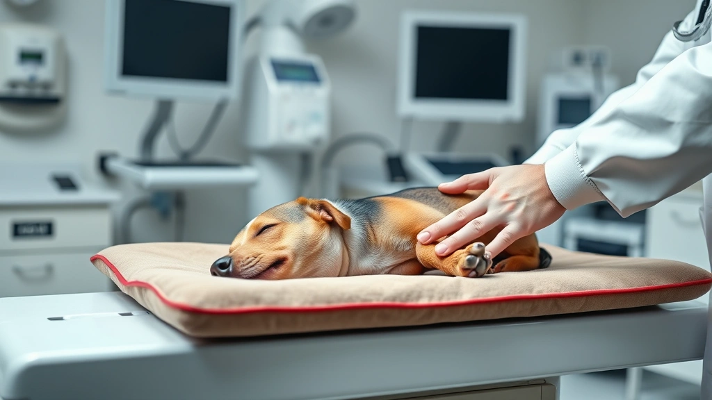 how much do dog x rays cost -
Photorealistic image of a small dog (Dachshund) lying calmly on a padded veteri