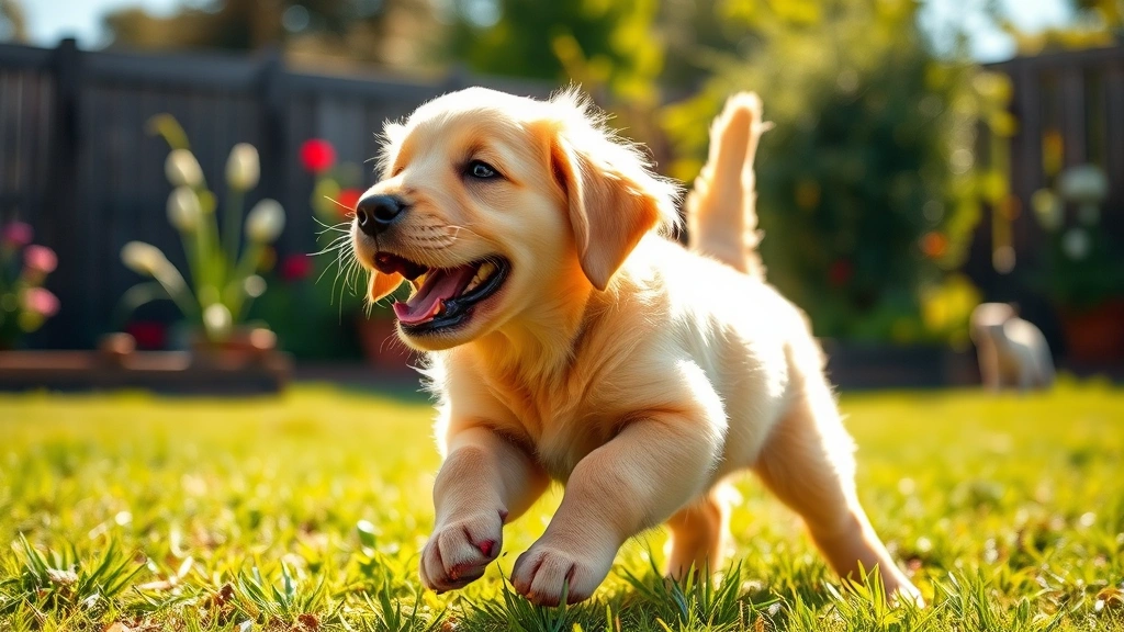 how much does it cost to clone a dog -
Photorealistic image of a healthy golden retriever puppy playing outdoors in a 