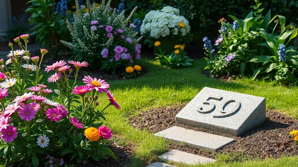 how much does it cost to cremate a dog -
Photorealistic peaceful garden memorial setting with flowers and a small stone 
