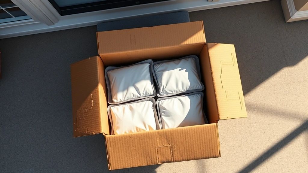 how much is the farmer's dog per week -
Photorealistic overhead shot of an open insulated shipping box containing froze