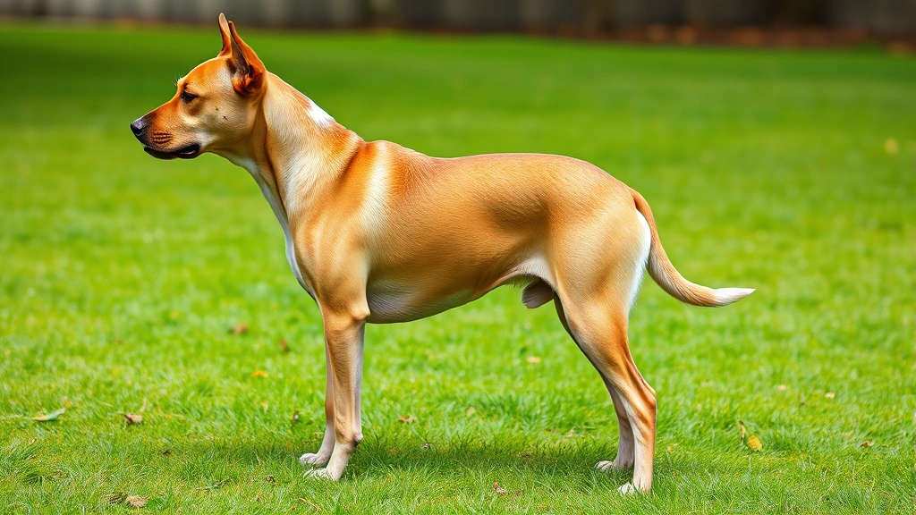 how much wet food to feed a dog -
Photorealistic side profile of a healthy-weight dog showing ideal body conditio