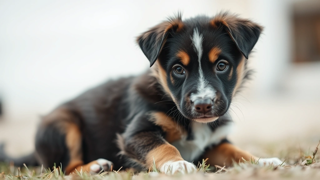 how often do dogs need bordetella vaccine -
the puppy looking curious but calm
