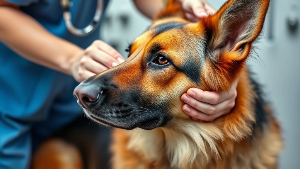 how often do dogs need rabies shots -
Photorealistic photograph of an adult German Shepherd dog receiving a rabies va