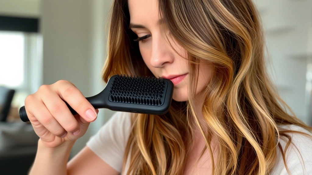 how to get mats out of a dog's hair -
owner using slicker brush and detangling spray
