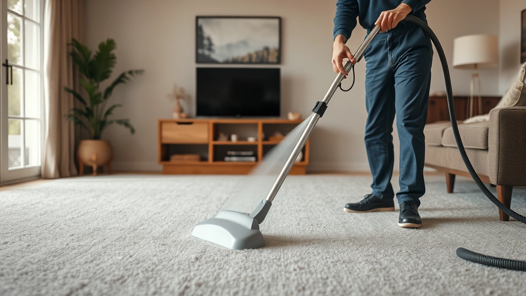 how to get rid of dog urine smell in house -
Photorealistic shot of a professional carpet cleaner using industrial hot water