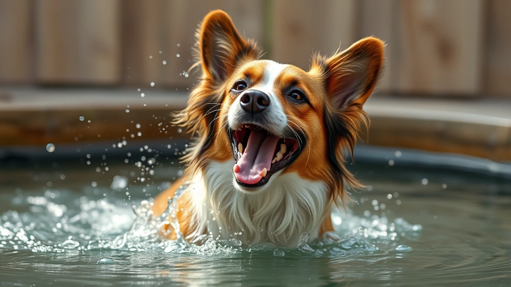 how to get skunk smell off dog -
A happy clean dog shaking off water after a successful skunk odor removal bath,
