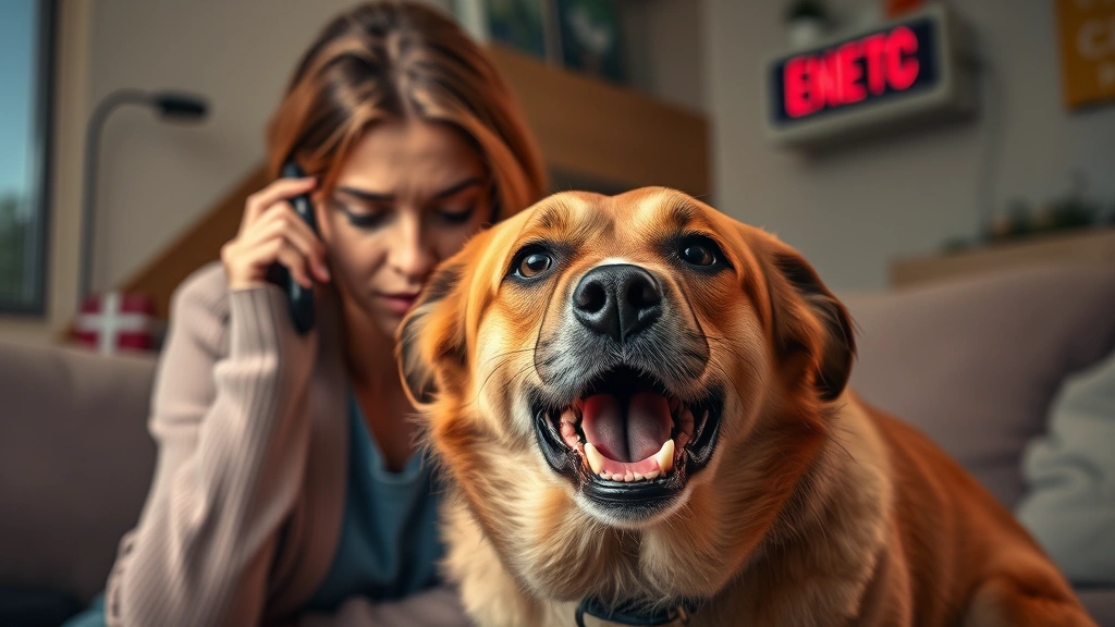 how to give a dog the heimlich maneuver -
A concerned dog owner calling an emergency veterinary clinic on their phone whi