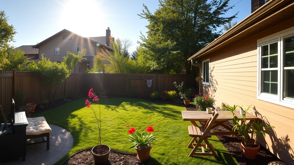 how to keep dogs out of a flower bed -
sunny backyard setting
