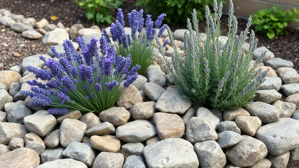 how to keep dogs out of a flower bed -
Photorealistic image of a raised garden bed filled with river rocks and dog-res