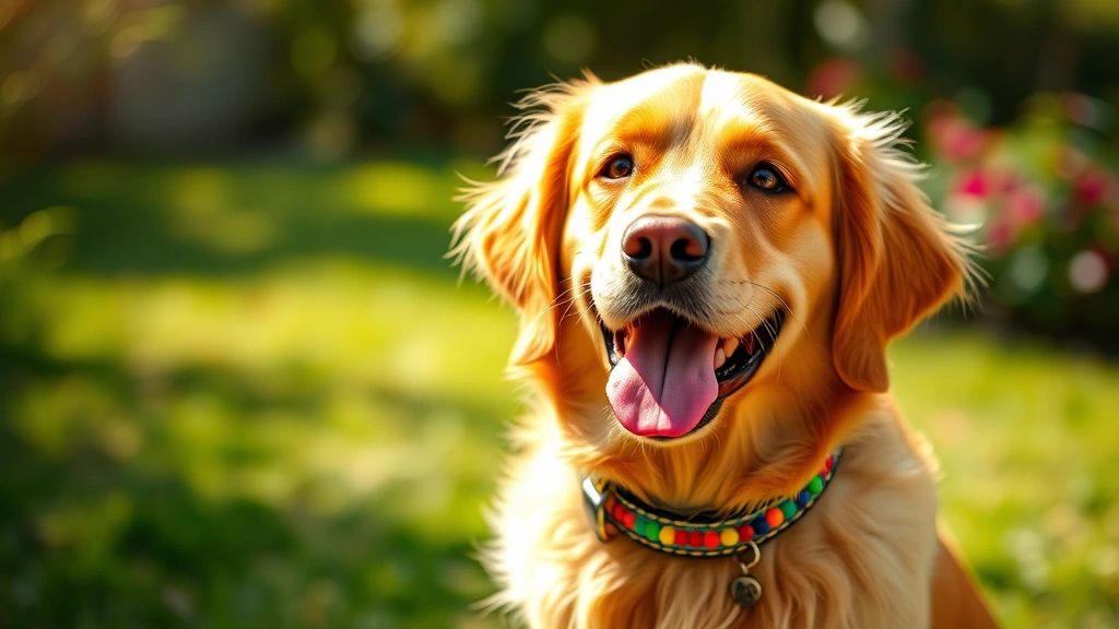 how to make a dog collar -
Photorealistic photo of a happy golden retriever wearing a custom homemade bead
