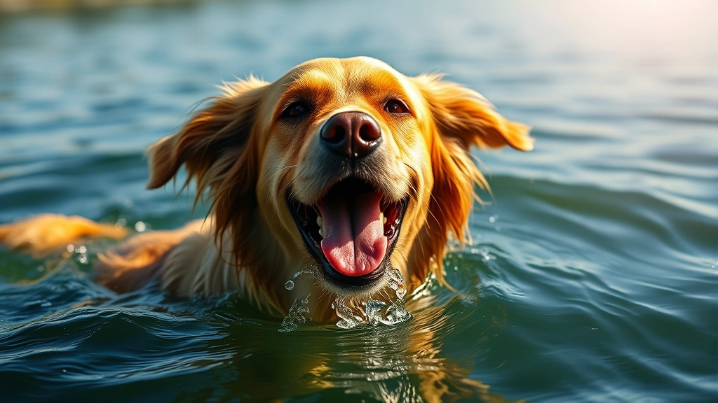 how to prevent ear infections in dogs -
Photorealistic image of a happy golden retriever shaking water out of its ears 