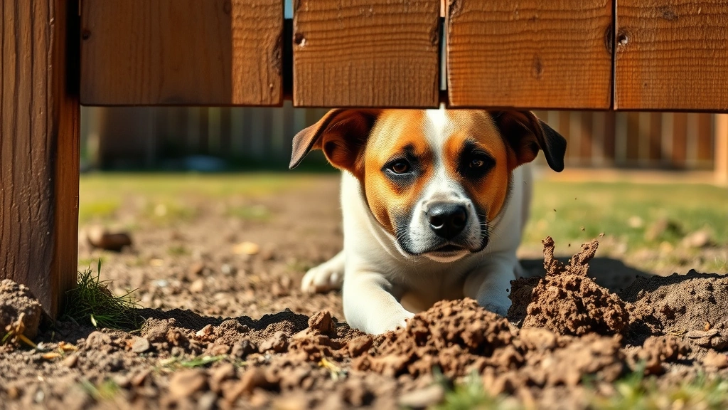 how to stop a dog digging under the fence dog photo 0